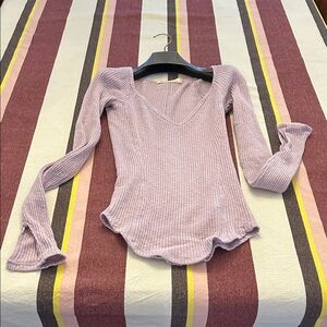 We The Free rubbed cotton long sleeve top